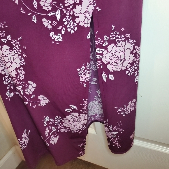 Maurices Floral Strappy Neck Maxi Dress Sz 0X - Picture 5 of 10